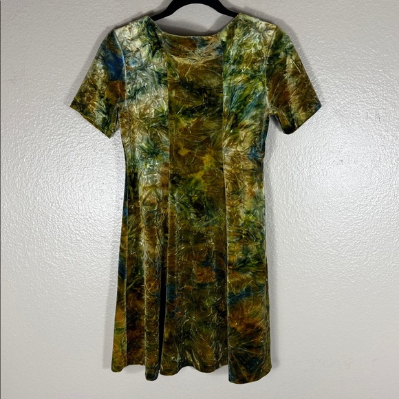 Betsey Johnson Vintage 1990s Betsey Johnson Tie Dye Velvet Mini Dress - Picture 5 of 5